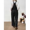 imageHappy Sailed Womens Corduroy Overalls Winter Fall Casual Sleeveless Adjustable Strap Wide Leg Long Pants RompersBlack