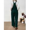 imageHappy Sailed Womens Corduroy Overalls Winter Fall Casual Sleeveless Adjustable Strap Wide Leg Long Pants RompersBlackish Green