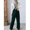 imageHappy Sailed Womens Corduroy Overalls Winter Fall Casual Sleeveless Adjustable Strap Wide Leg Long Pants RompersBlackish Green
