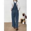 imageHappy Sailed Womens Corduroy Overalls Winter Fall Casual Sleeveless Adjustable Strap Wide Leg Long Pants RompersBlue
