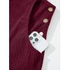 imageHappy Sailed Womens Corduroy Overalls Winter Fall Casual Sleeveless Adjustable Strap Wide Leg Long Pants RompersBurgundy