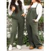 imageHappy Sailed Womens Corduroy Overalls Winter Fall Casual Sleeveless Adjustable Strap Wide Leg Long Pants RompersJungle Green