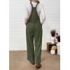 imageHappy Sailed Womens Corduroy Overalls Winter Fall Casual Sleeveless Adjustable Strap Wide Leg Long Pants RompersJungle Green