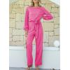 imageHappy Sailed Womens Dressy Jumpsuits Long Sleeve Belted Wide Leg Pant Romper Jumpsuit Wedding Guest OutfitsHot Pink