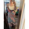 imageHappy Sailed Womens Floral Print Boho Maxi Skirt Elastic High Waist Pleated Ruffle Flowy Long Skirts SXLMulticolor