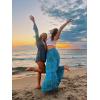 imageHappy Sailed Womens Floral Print Boho Maxi Skirt Elastic High Waist Pleated Ruffle Flowy Long Skirts SXLPrint Green