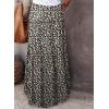 imageHappy Sailed Womens Floral Print Boho Maxi Skirt Elastic High Waist Pleated Ruffle Flowy Long Skirts SXLPrinted Black