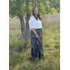 imageHappy Sailed Womens Floral Print Boho Maxi Skirt Elastic High Waist Pleated Ruffle Flowy Long Skirts SXLPrinted Multicolor Green