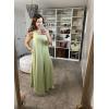imageHappy Sailed Womens Jumpsuits Loose Overalls Summer Sleeveless Ruched V Neck Flared Wide Leg Pants Rompers with PocketsGrass Green