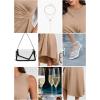 imageHappy Sailed Womens Summer Dresses Sleeveless Ruched Waist A Line High Low Midi Cocktail DressWaist TightPlease Size UpChampagne