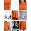 imageHappy Sailed Womens Summer Dresses Sleeveless Ruched Waist A Line High Low Midi Cocktail DressWaist TightPlease Size UpOrange