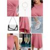 imageHappy Sailed Womens Summer Dresses Sleeveless Ruched Waist A Line High Low Midi Cocktail DressWaist TightPlease Size UpPink