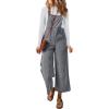 imageHappy Sailed Women Corduroy Overalls Winter Fall Casual Loose Sleeveless Adjustable Strap Wide Leg Jumpsuits with PocketsGrey