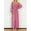 imageHappy Sailed Womens Jumpsuits Dressy Casual High Waisted Pockets Long Sleeve Rompers Beach Fashion Vacation Outfits for WomenPink