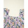 imageHappy Sailed Womens Summer Jumpsuits Floral Printed Short Sleeve High Waisted Pockets Wide Leg Rompers Beach Vacation OutfitsPurple