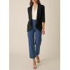 imageHappy Sailed Womens 34 Sleeve Blazers Lightweight Open Front Cardigan Jacket Office Work SuitsBlack