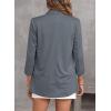 imageHappy Sailed Womens 34 Sleeve Blazers Lightweight Open Front Cardigan Jacket Office Work SuitsBlue