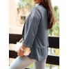 imageHappy Sailed Womens 34 Sleeve Blazers Lightweight Open Front Cardigan Jacket Office Work SuitsBlue
