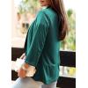 imageHappy Sailed Womens 34 Sleeve Blazers Lightweight Open Front Cardigan Jacket Office Work SuitsGreen