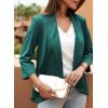 imageHappy Sailed Womens 34 Sleeve Blazers Lightweight Open Front Cardigan Jacket Office Work SuitsGreen