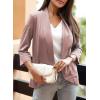 imageHappy Sailed Womens 34 Sleeve Blazers Lightweight Open Front Cardigan Jacket Office Work SuitsPink