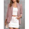 imageHappy Sailed Womens 34 Sleeve Blazers Lightweight Open Front Cardigan Jacket Office Work SuitsPink
