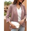imageHappy Sailed Womens 34 Sleeve Blazers Lightweight Open Front Cardigan Jacket Office Work SuitsPink