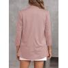 imageHappy Sailed Womens 34 Sleeve Blazers Lightweight Open Front Cardigan Jacket Office Work SuitsPink