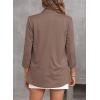 imageHappy Sailed Womens 34 Sleeve Blazers Lightweight Open Front Cardigan Jacket Office Work SuitsTaupe