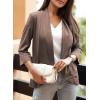 imageHappy Sailed Womens 34 Sleeve Blazers Lightweight Open Front Cardigan Jacket Office Work SuitsTaupe
