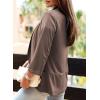 imageHappy Sailed Womens 34 Sleeve Blazers Lightweight Open Front Cardigan Jacket Office Work SuitsTaupe