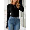 imageHappy Sailed Womens Basic TShirts Long Sleeve Round Neck Thumb Holes Slim Fit Tees Shirts Tops Fall Outfits Clothing