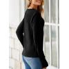imageHappy Sailed Womens Basic TShirts Long Sleeve Round Neck Thumb Holes Slim Fit Tees Shirts Tops Fall Outfits Clothing