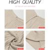 imageHappy Sailed Womens Casual Loose Solid Ribbed Crewneck Short Sleeve Long Romper Stretchy Wide Leg JumpsuitsApricot