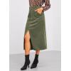 imageHappy Sailed Womens Corduroy Skirts Casual Dressy High Waist A Line Split Midi Skirt with PocketsGreen
