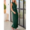 imageHappy Sailed Womens Jumpsuits Dressy Summer Sleeveless High Waist Belt Wide Leg Pants Romper Jumpsuit with PocketsBlackish Green