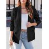 imageHappy Sailed Womens Long Sleeve Blazer Business Casual Open Front Work Office Suit JacketsBlack