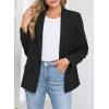 imageHappy Sailed Womens Long Sleeve Blazer Business Casual Open Front Work Office Suit JacketsBlack