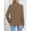 imageHappy Sailed Womens Long Sleeve Blazer Business Casual Open Front Work Office Suit JacketsCoffe