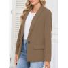 imageHappy Sailed Womens Long Sleeve Blazer Business Casual Open Front Work Office Suit JacketsCoffe