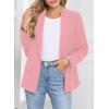 imageHappy Sailed Womens Long Sleeve Blazer Business Casual Open Front Work Office Suit JacketsPink
