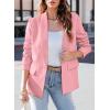imageHappy Sailed Womens Long Sleeve Blazer Business Casual Open Front Work Office Suit JacketsPink