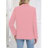 imageHappy Sailed Womens Long Sleeve Blazer Business Casual Open Front Work Office Suit JacketsPink