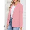 imageHappy Sailed Womens Long Sleeve Blazer Business Casual Open Front Work Office Suit JacketsPink
