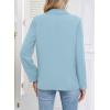imageHappy Sailed Womens Long Sleeve Blazer Business Casual Open Front Work Office Suit JacketsSky Blue