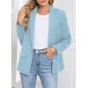 imageHappy Sailed Womens Long Sleeve Blazer Business Casual Open Front Work Office Suit JacketsSky Blue