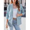 imageHappy Sailed Womens Long Sleeve Blazer Business Casual Open Front Work Office Suit JacketsSky Blue