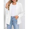 imageHappy Sailed Womens Long Sleeve Blazer Business Casual Open Front Work Office Suit JacketsWhite