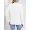 imageHappy Sailed Womens Long Sleeve Blazer Business Casual Open Front Work Office Suit JacketsWhite