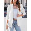 imageHappy Sailed Womens Long Sleeve Blazer Business Casual Open Front Work Office Suit JacketsWhite
